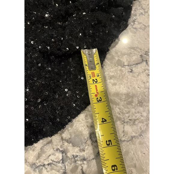 Sexy Black Sequin Covered Shorts Small Lined Hotpants Datenight Glam Hollywood - Picture 11 of 12